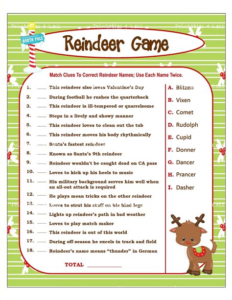25 Easy Reindeer Games for Christmas Party Fun .